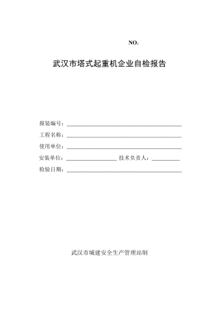 塔吊自检记录(自检)