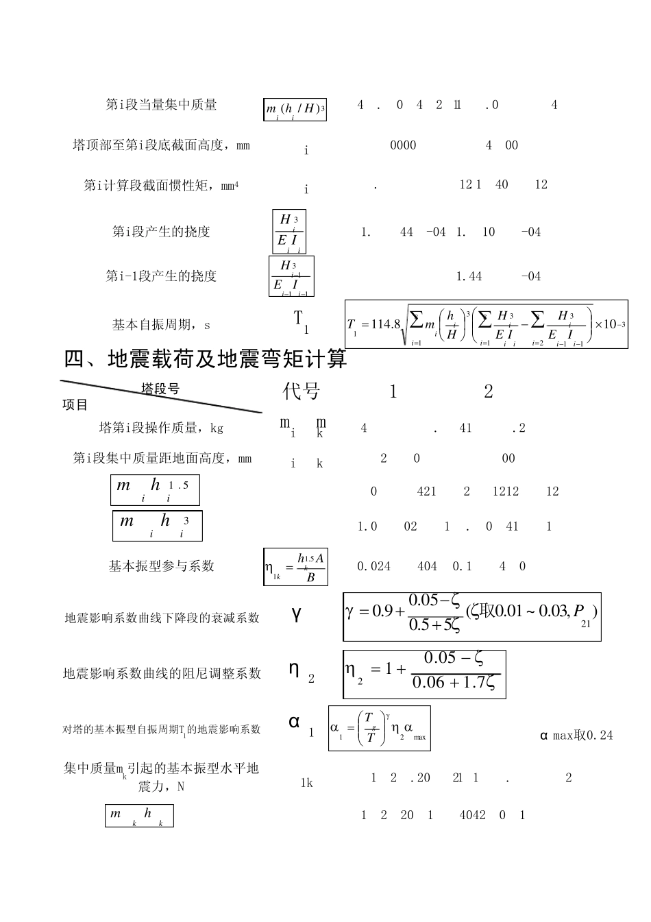 塔地震、风载荷计算_第2页