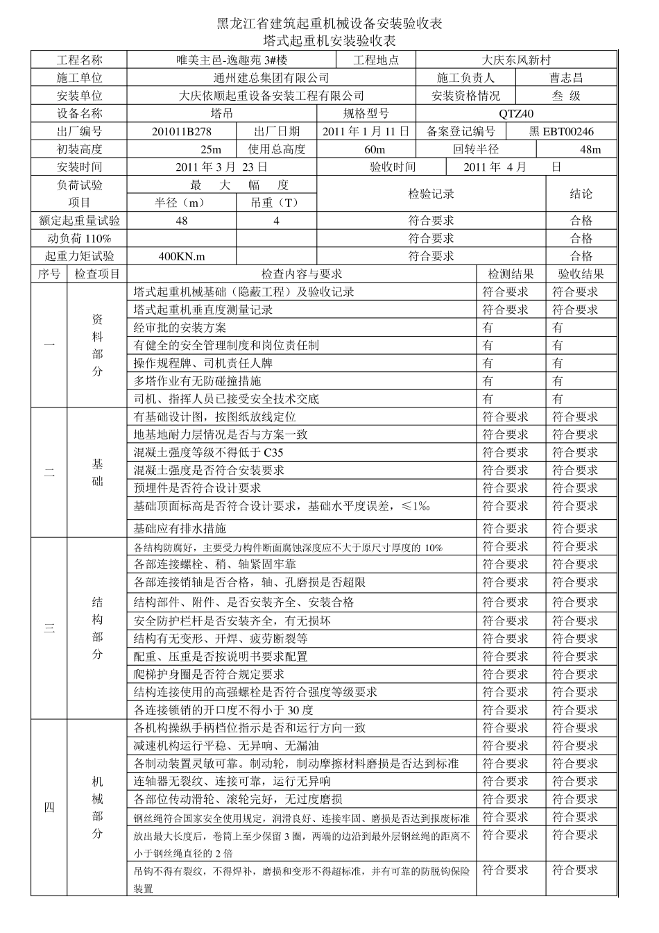 塔式起重机安装验收表_第3页