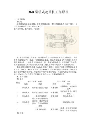 塔式起重机工作原理(36B型)