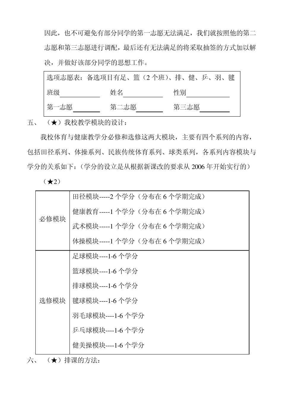 塘沽一中《体育与健康》课改实施方案_第3页