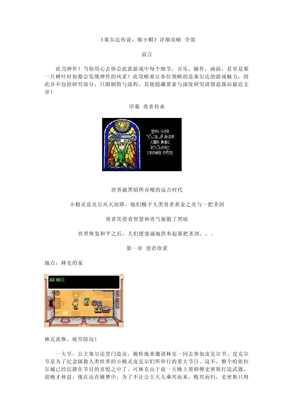 塞尔达传说神奇的缩小帽攻略全_第1页
