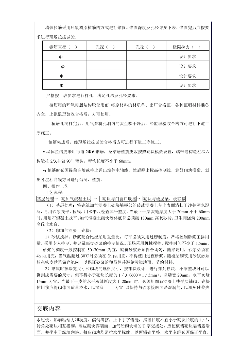 填充墙砌体技术交底_第2页