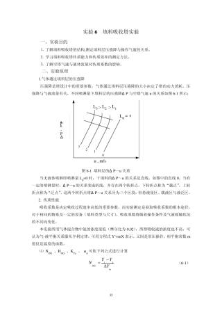 填料吸收塔实验