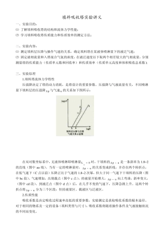 填料塔吸收实验