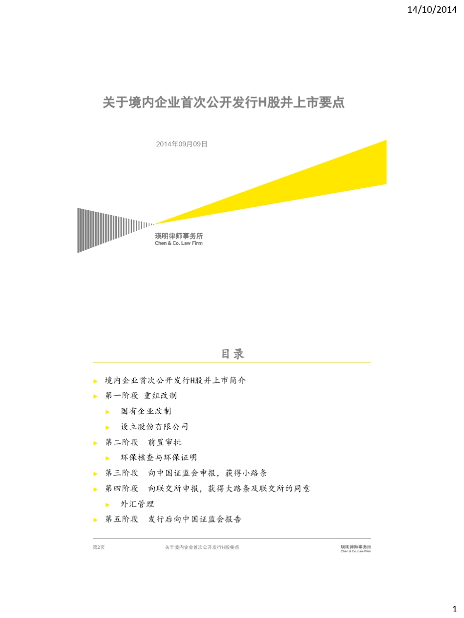 境内企业发行H股并上市要点_第1页