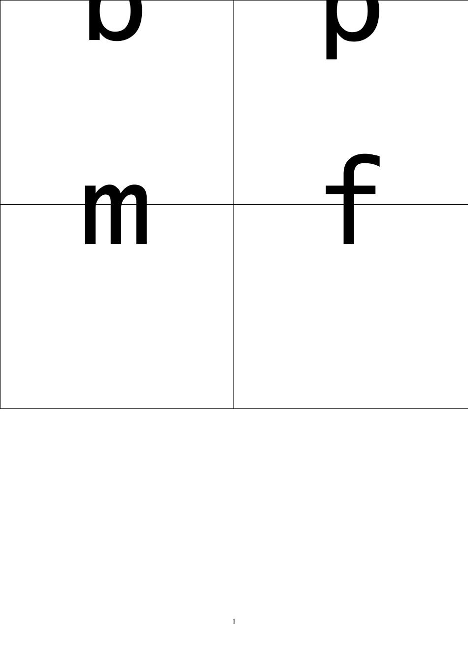 声母、韵母、整体认读音节卡片_第1页