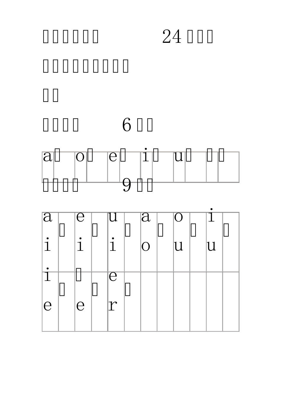 声母、韵母、整体认读音节表_第2页