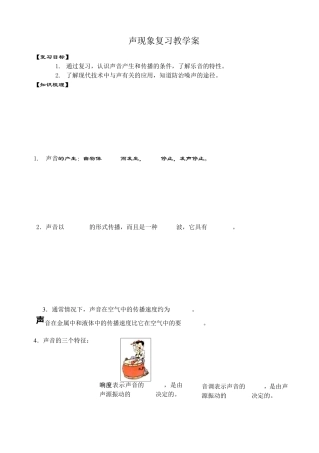 声现象复习教学案
