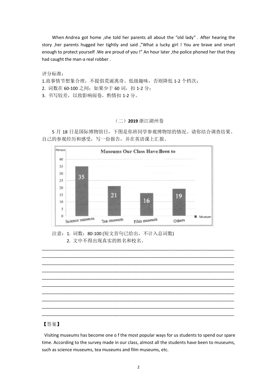 备考2020中考英语作文6篇(最新真题)_第2页
