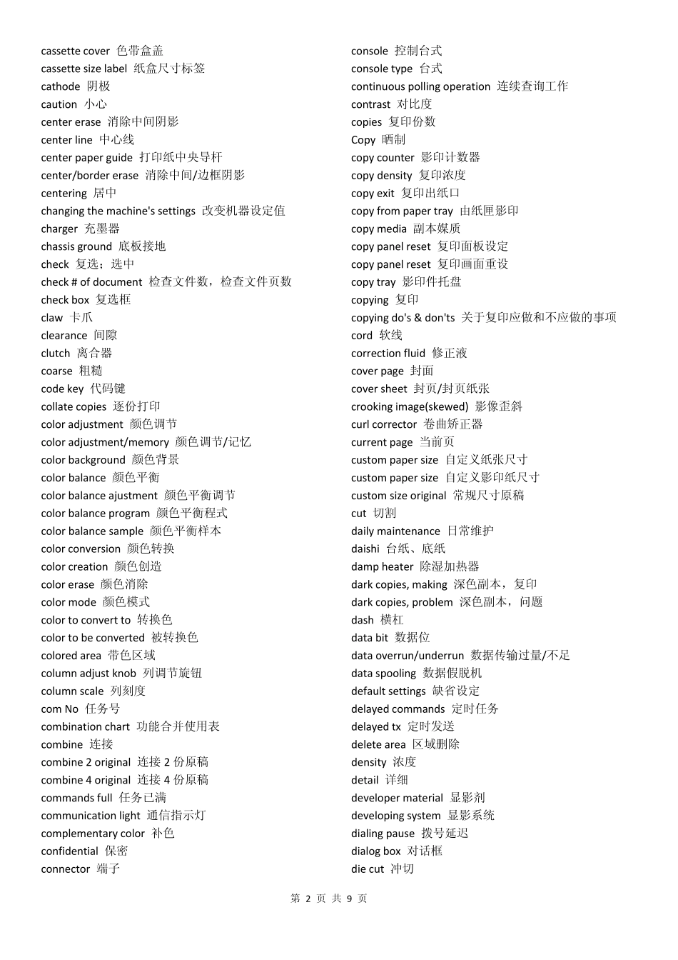 复印机、扫描仪、打印机术语_第2页