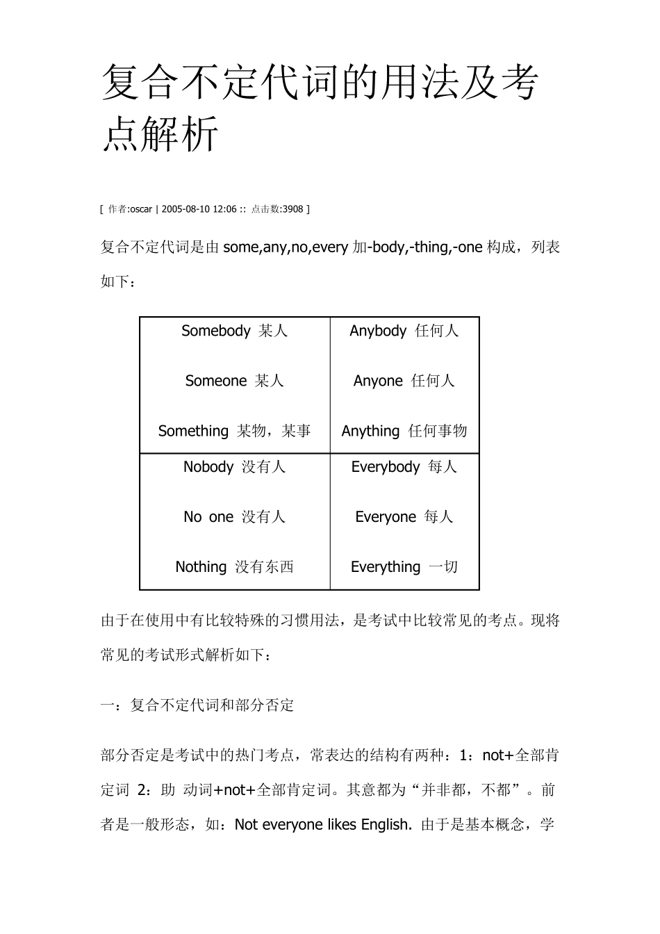 复合不定代词的用法及考点解析_第1页