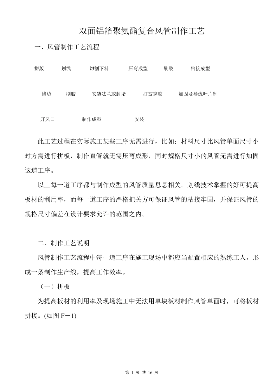 复合风管制作工艺_第1页