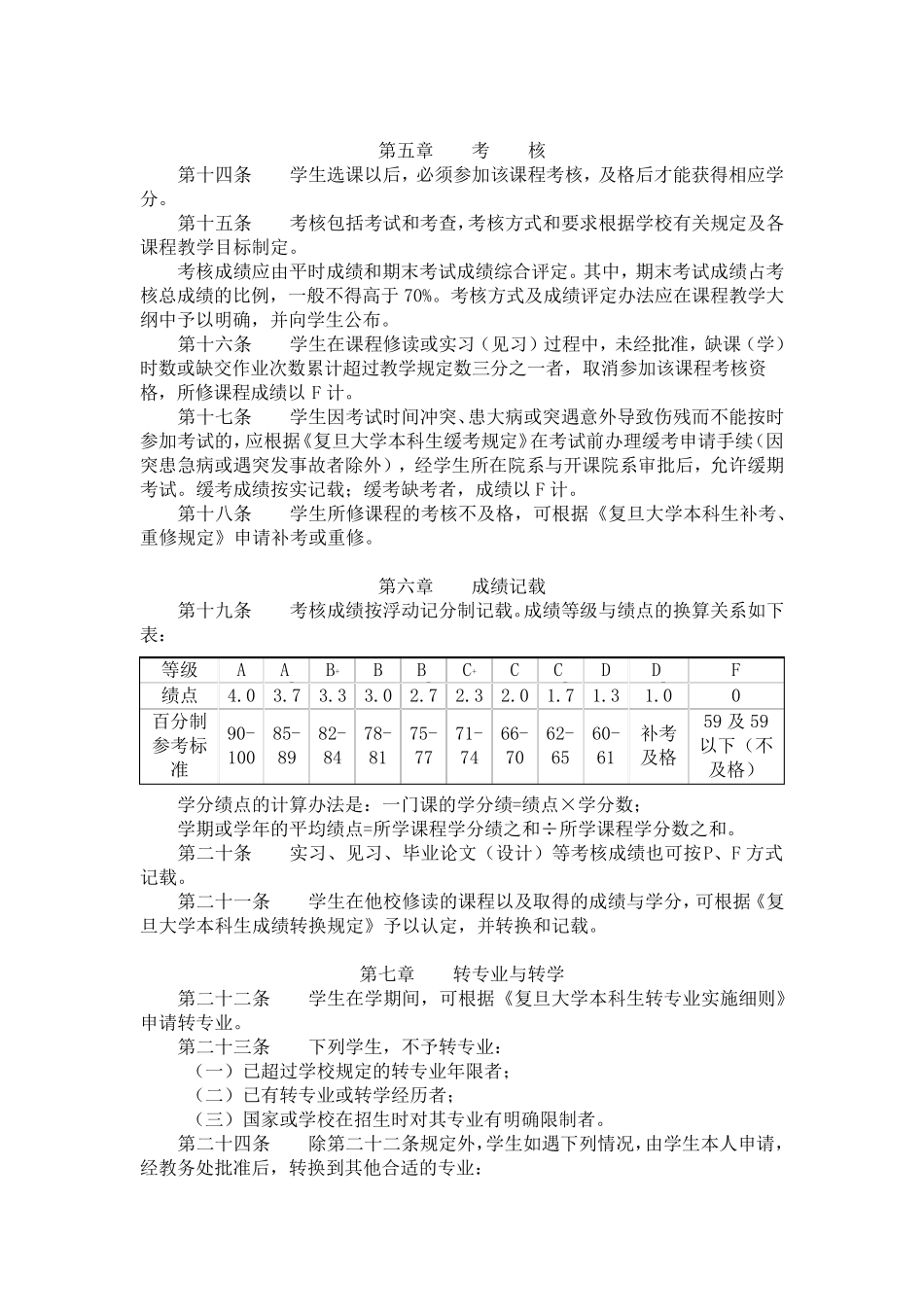 复旦大学学籍管理规定_第3页