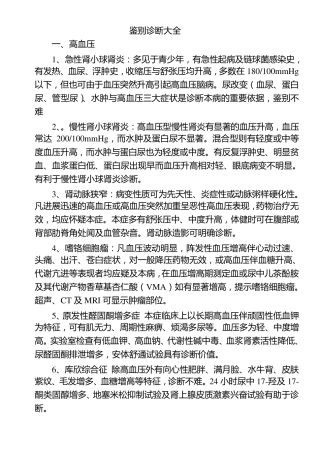 复旦大学附属中山医院心内科病历书写之鉴别诊断