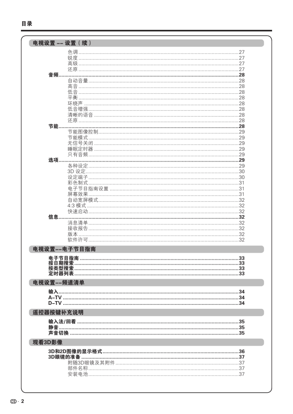 夏普LCD46LX750A电视机使用说明_第2页