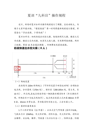 夏训“九科目”操作规程
