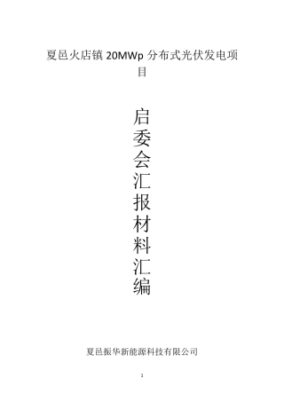 夏邑启委会汇报材料汇总