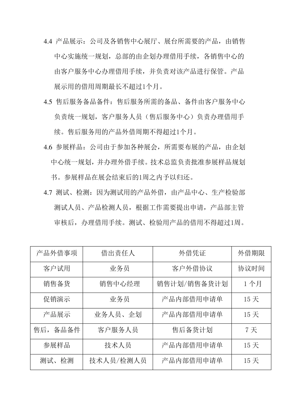 外借产品管理办法_第3页