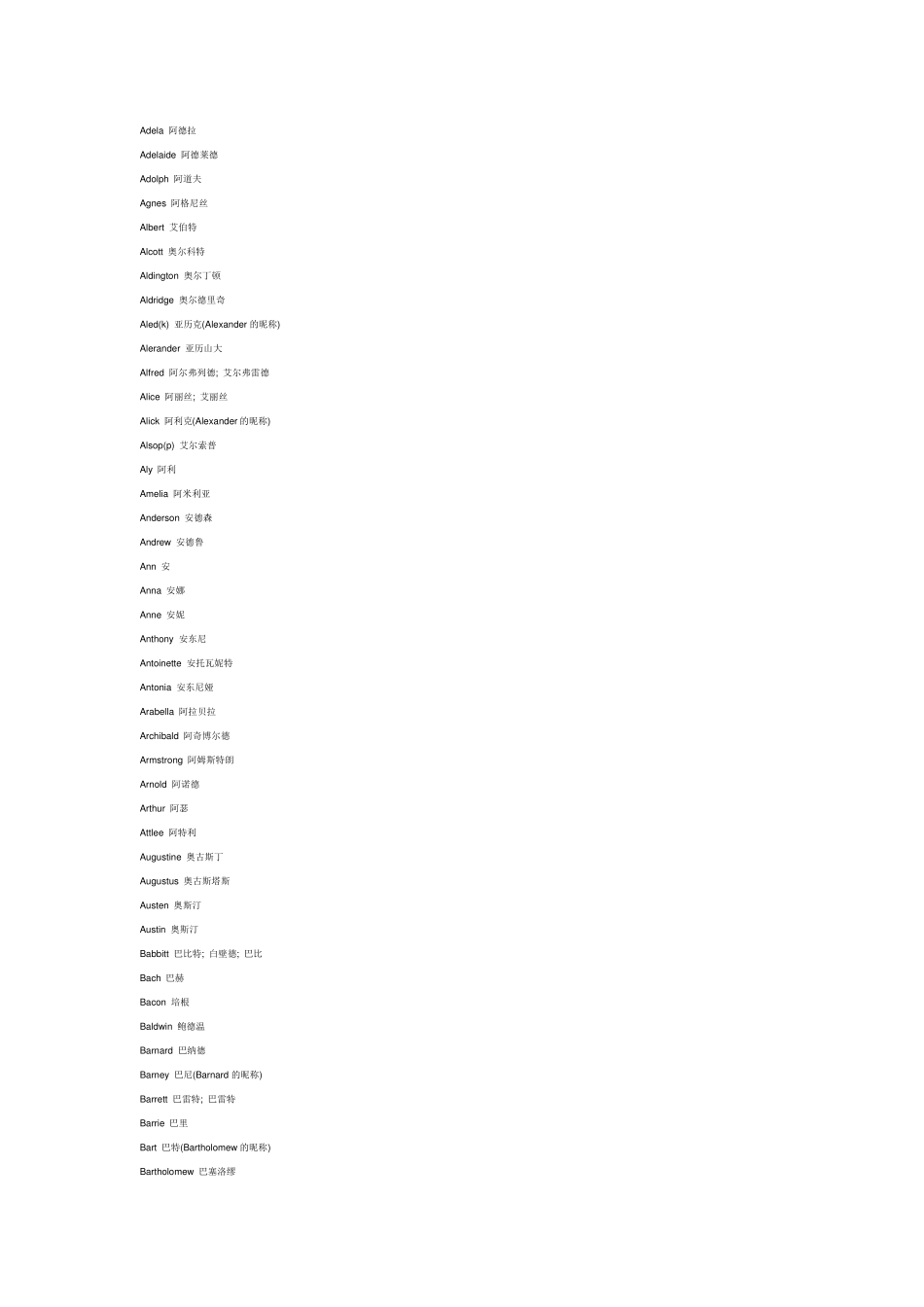 外国人的姓氏大全_第3页