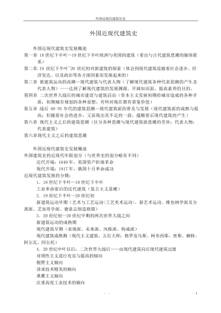 外国近现代建筑史笔记