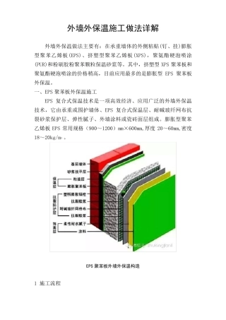 外墙外保温施工做法详解