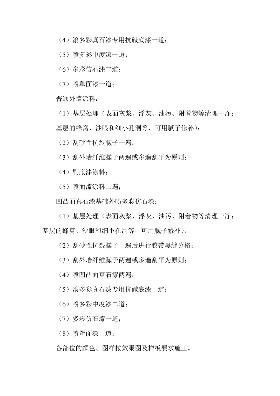 外墙多彩仿石漆施工合同_第3页
