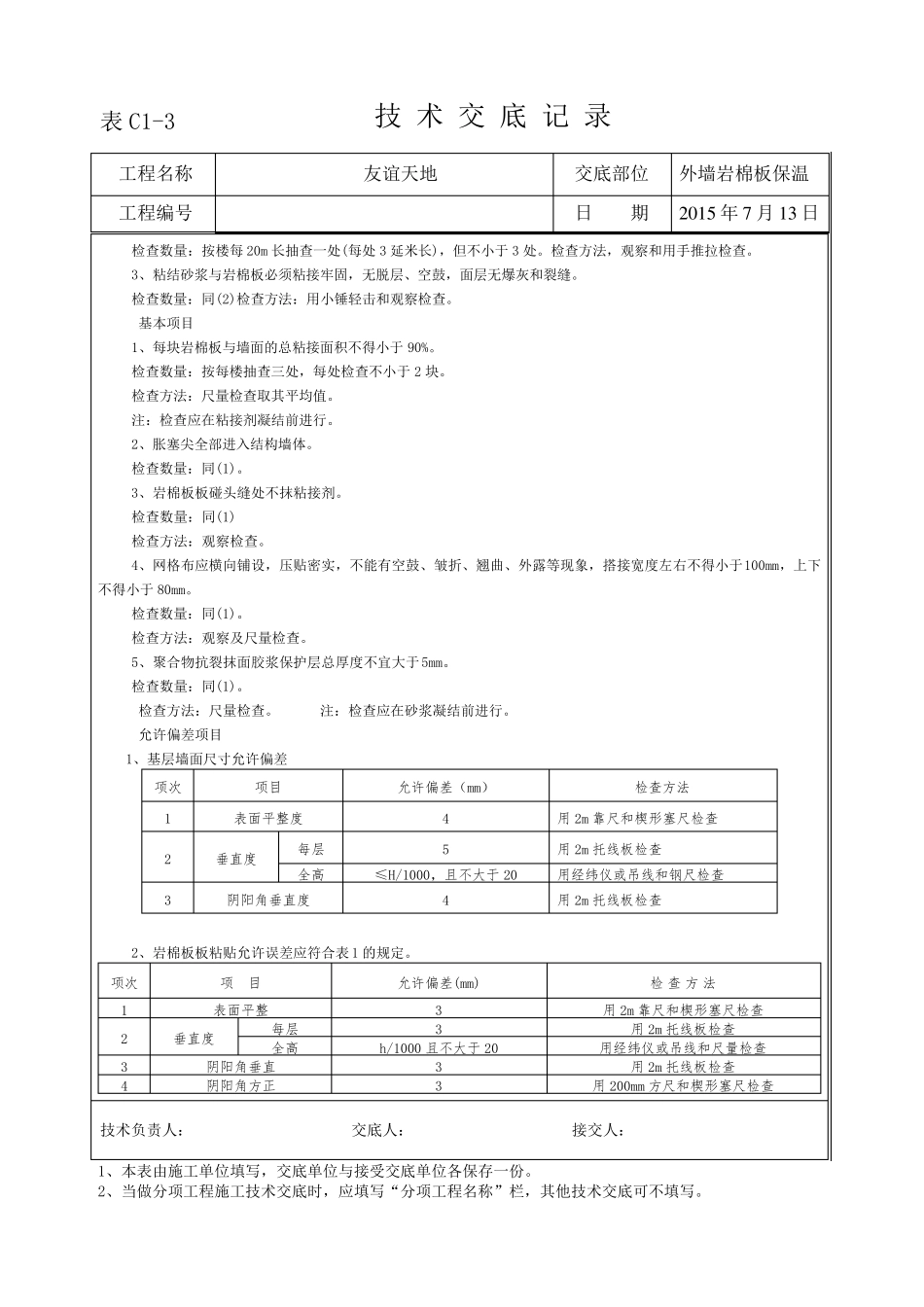 外墙岩棉板技术交底_第3页