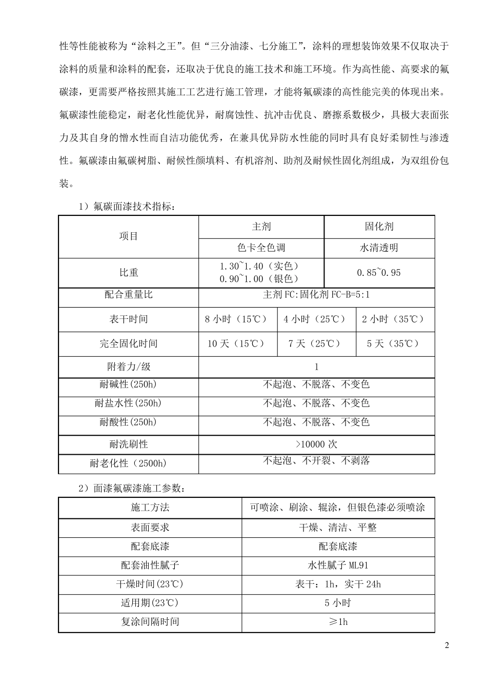 外墙氟碳漆专项施工方案_第2页