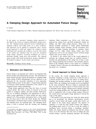外文原文一种自动化夹具设计方法