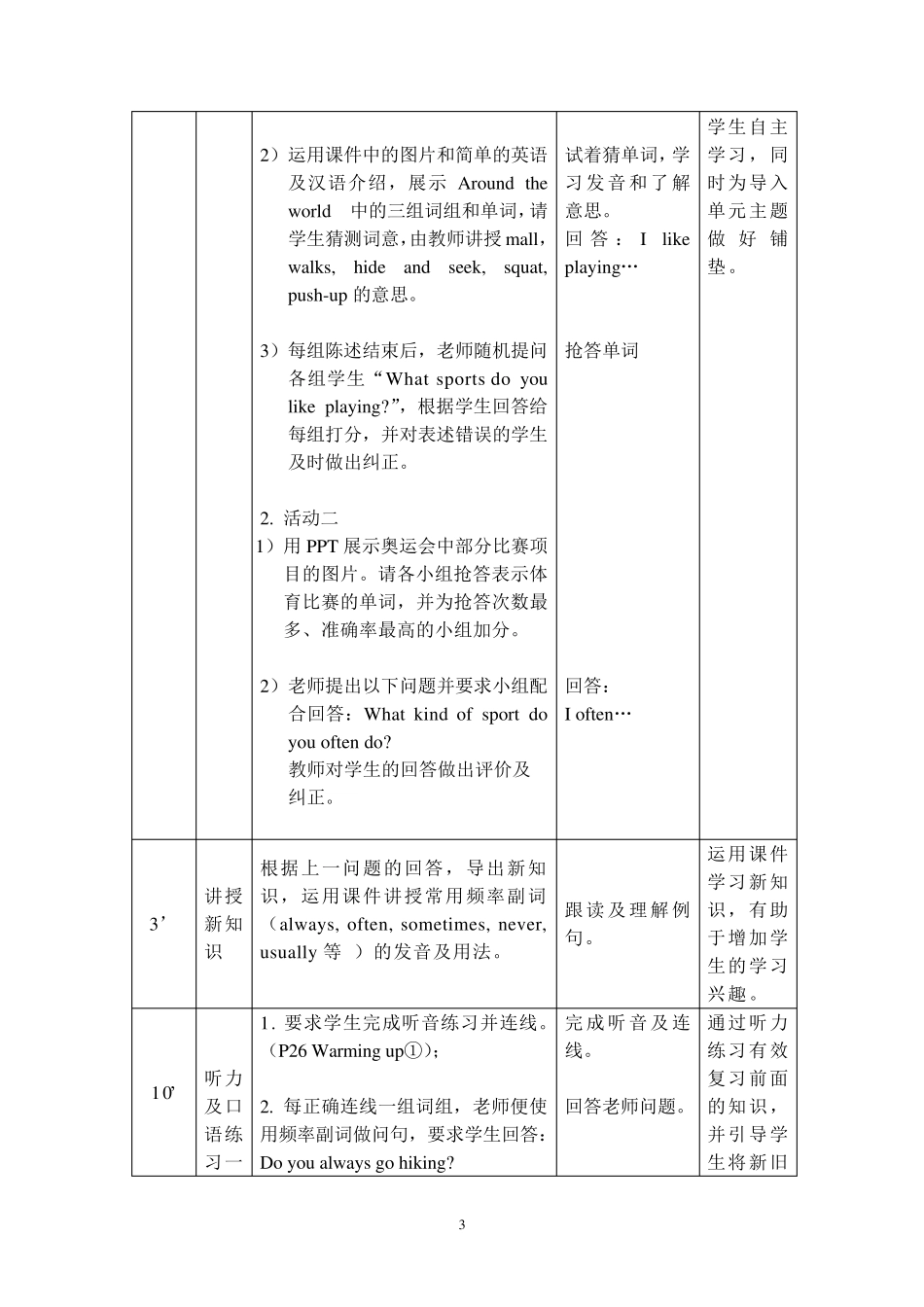 外研中职国规英语教材基础模块第一册unit3Ilikeplayingbadminton_第3页