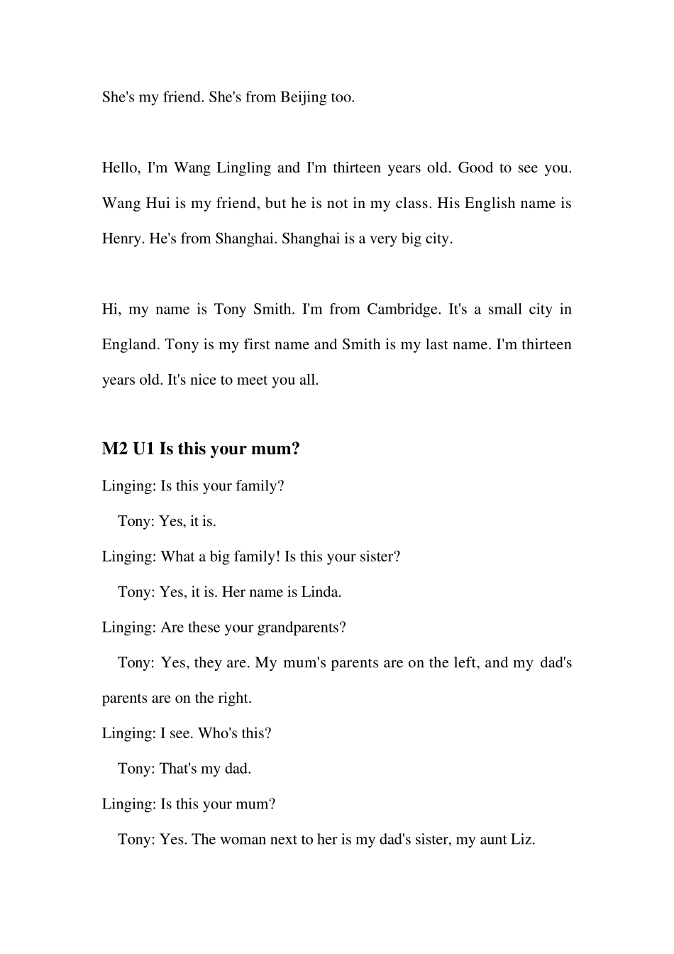 外研版七年级上册英语课文电子版_第2页