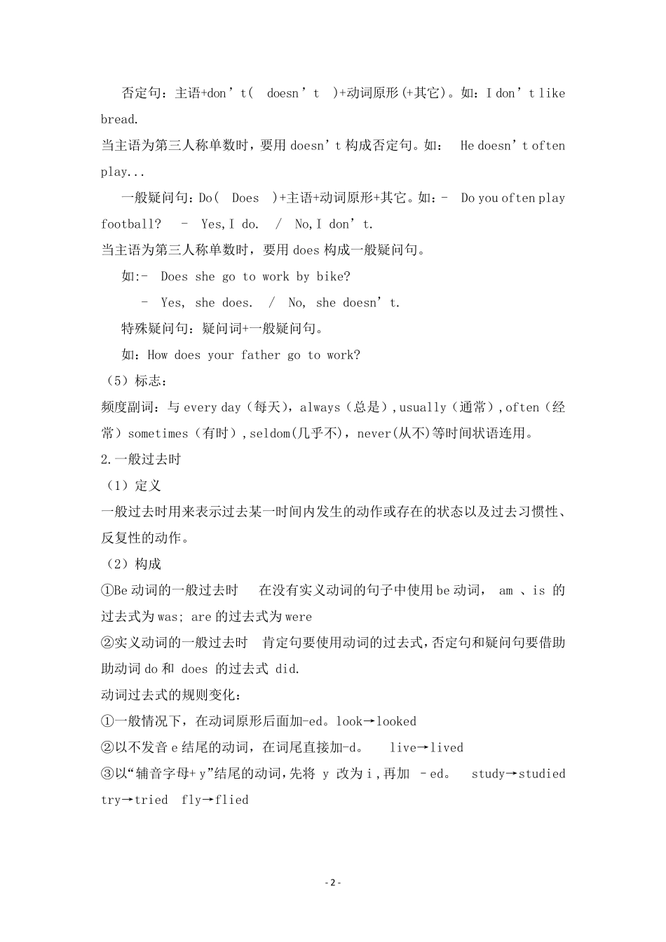 外研版八年级上册英语语法总结_第2页