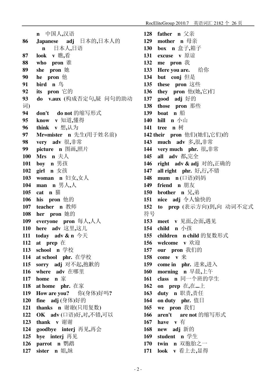外研版初一到初三全英语单词表_第2页