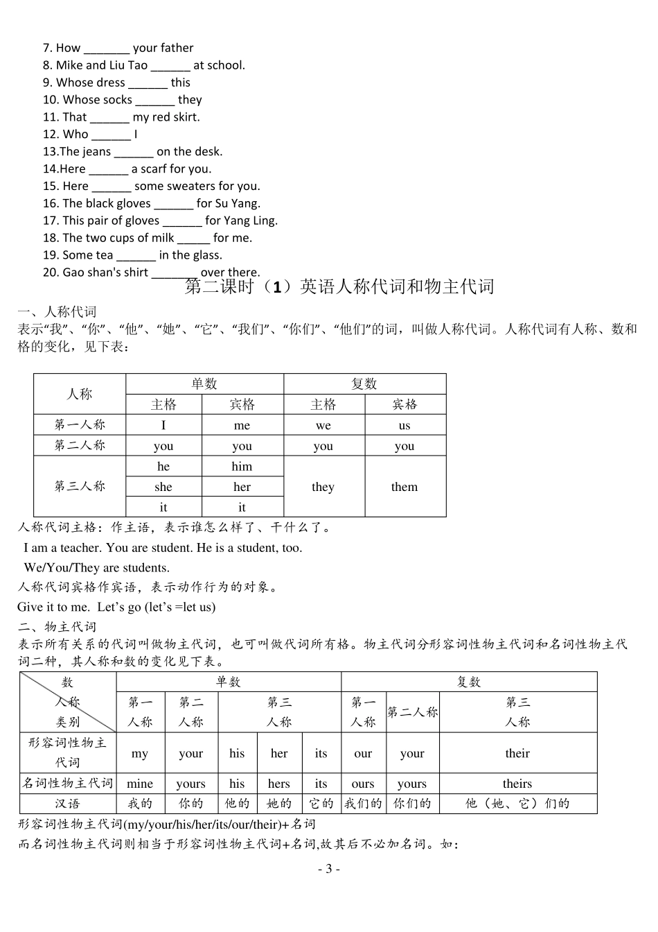 外研版初一英语语法知识点总结复习(超详细版)_第3页