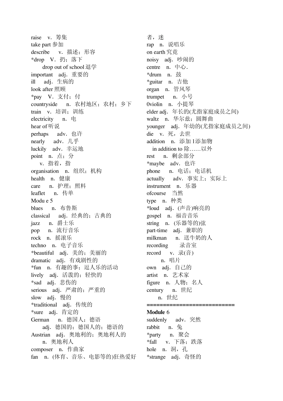 外研版英语八年级上册单词表_第3页