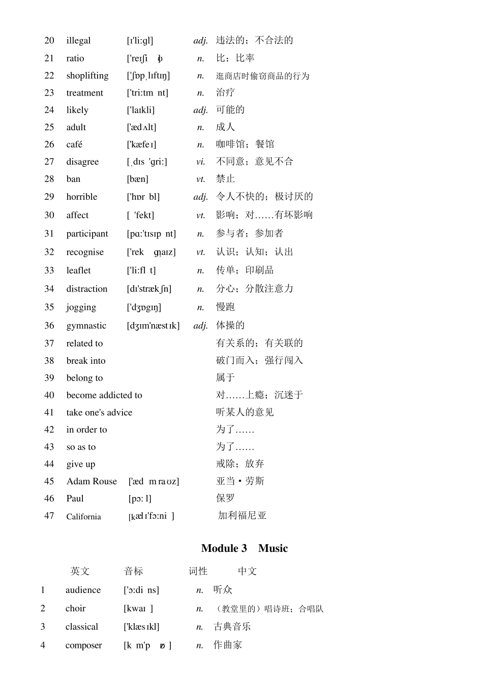 外研版高一英语必修二单词表_第3页