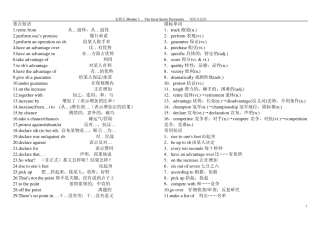 外研社高中英语必修五课文知识点归纳总结