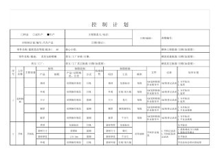 多层PCB控制计划