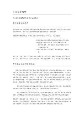 多点竞争战略