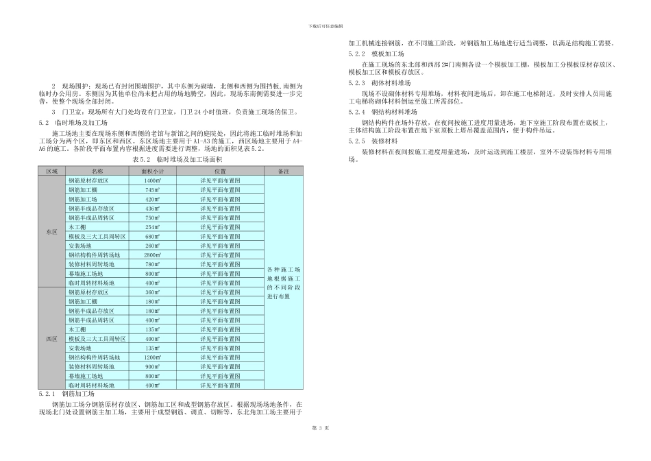 大型公建施工现场总平面布置方案_第3页