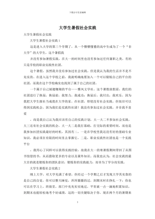 大学生暑假社会实践(1)