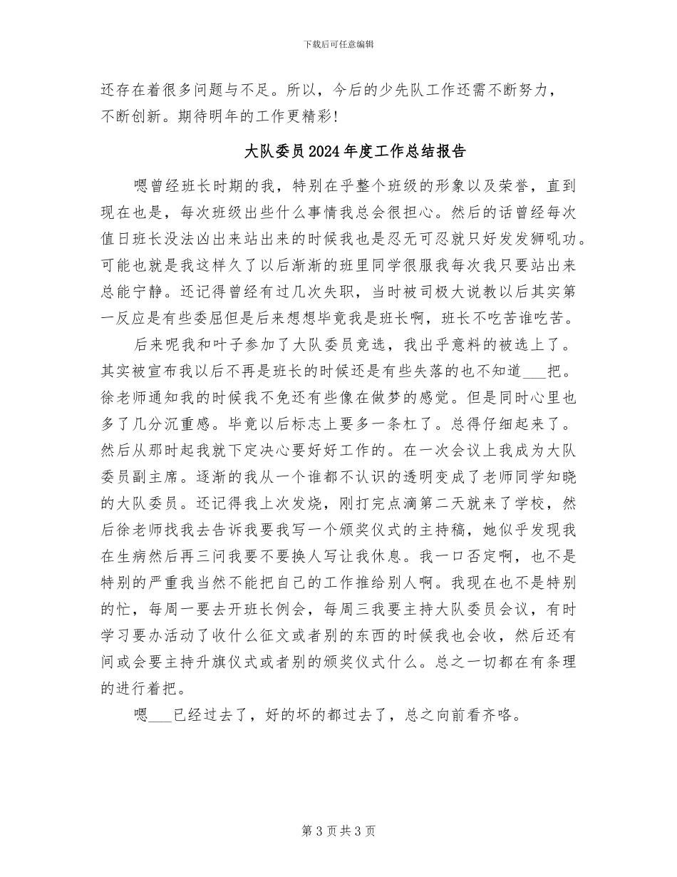 大闫务小学2024年少先队工作总结汇报_第3页