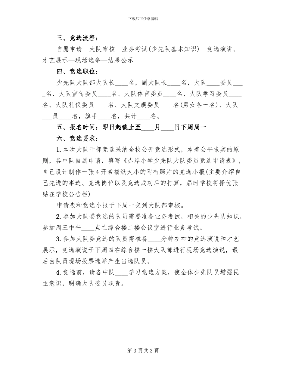 大队委选举方案范本_第3页