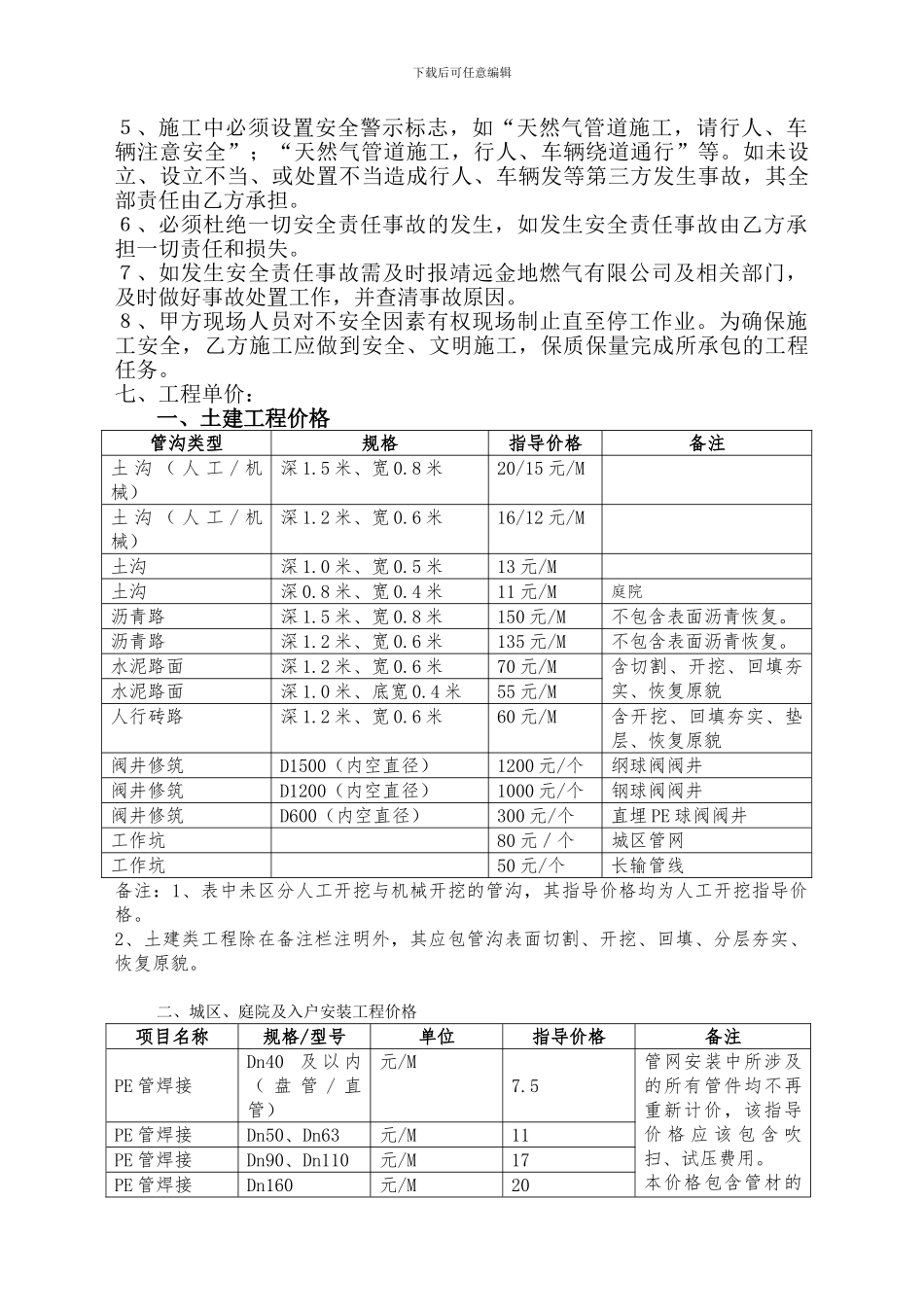 天燃气工程安装施工合同2_第2页