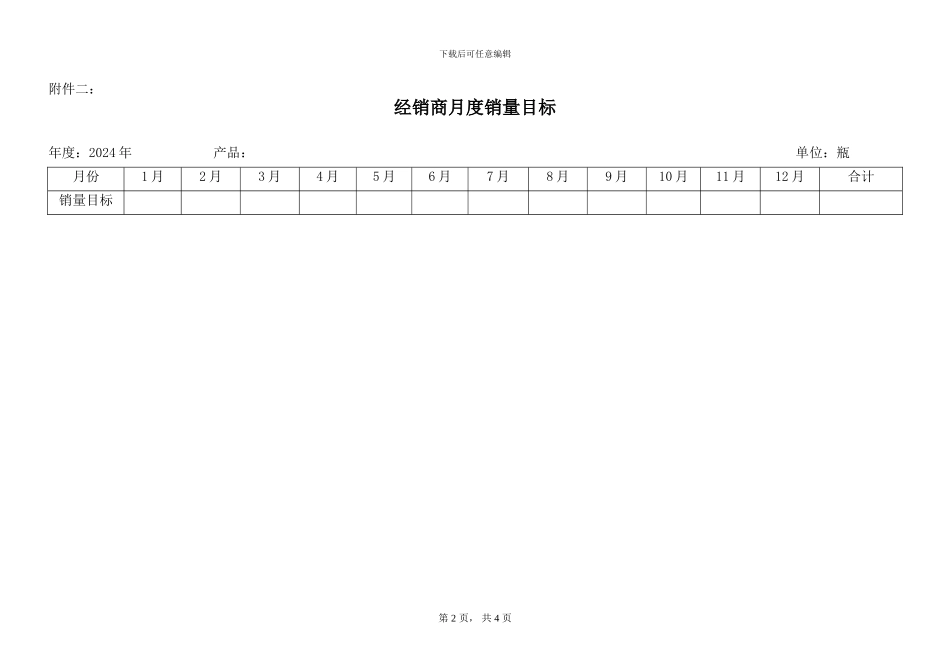 天紫帝窖系列酒经销商协议附件一_第2页