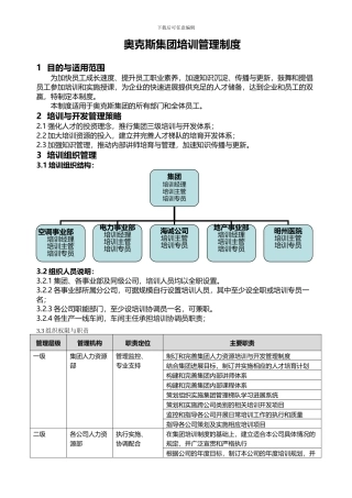 奥克斯集团培训管理制度