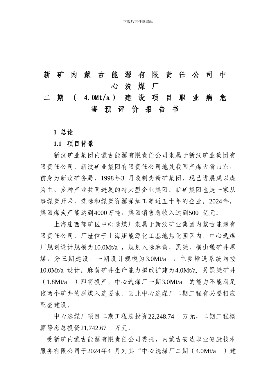 安全专篇-预评价报告._第1页