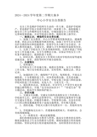 安全专项整治自查报告.