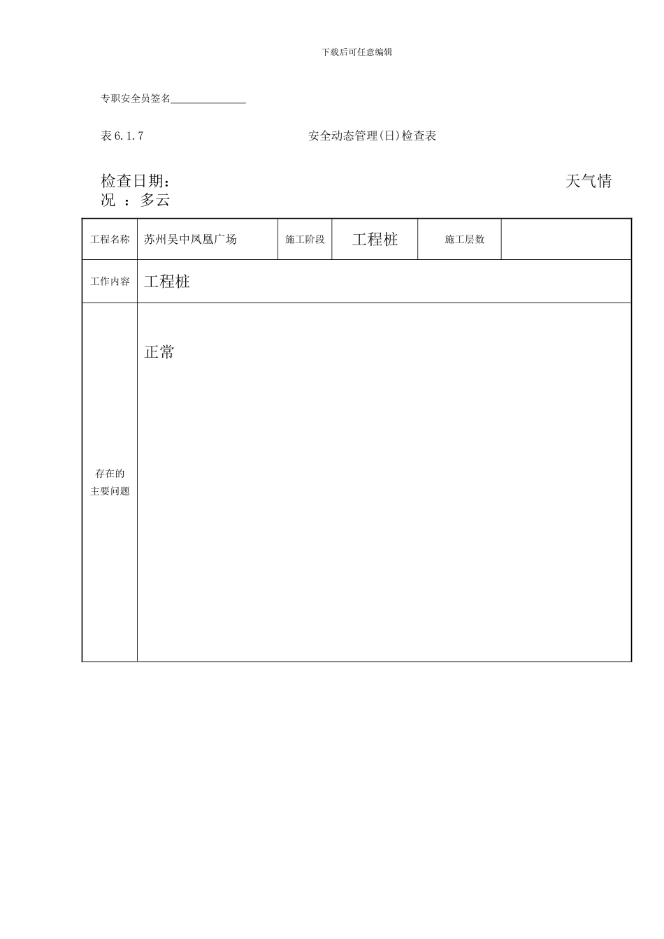 安全动态管理检查表_第3页